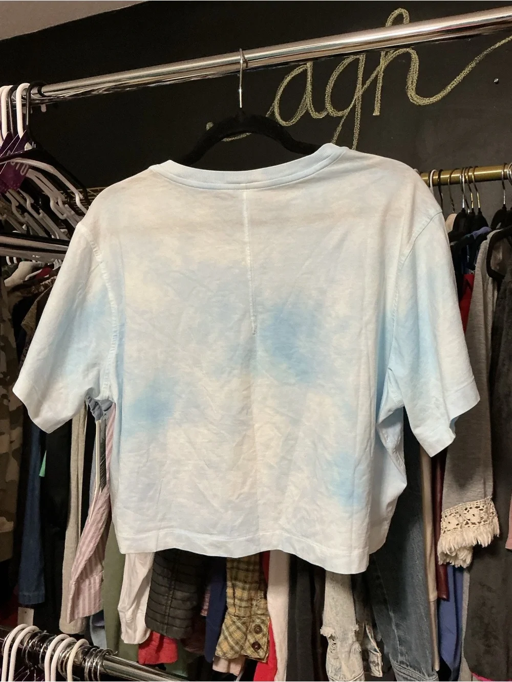 NWT Lululemon All Yours Organic Cotton Cropped T-Shirt Wash Blue - Picture 7 of 7